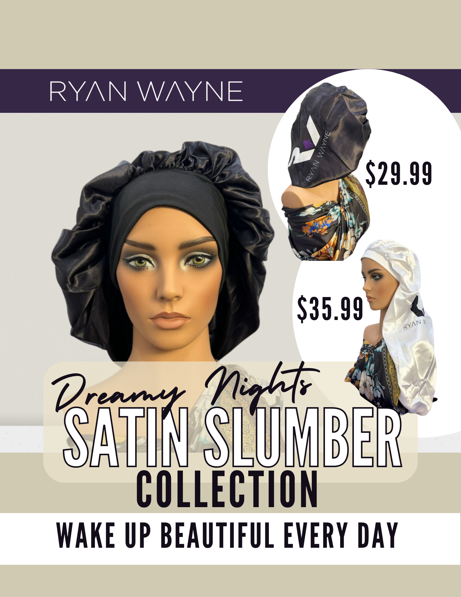 Ryan Wayne Satin Slumber Hair Wrap variant and detail 7