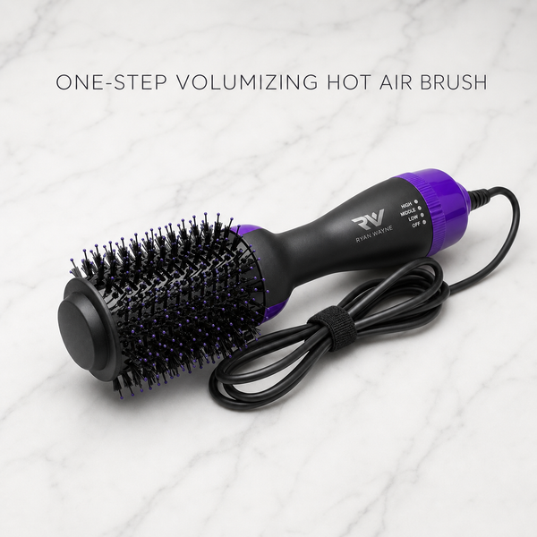 Ryan Wayne One-Step Volumizing Hot Air Brush on white marble