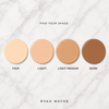 Ryan Wayne Hydrating BB Cream shade guide: Fair, Light, Light Medium, and Dark