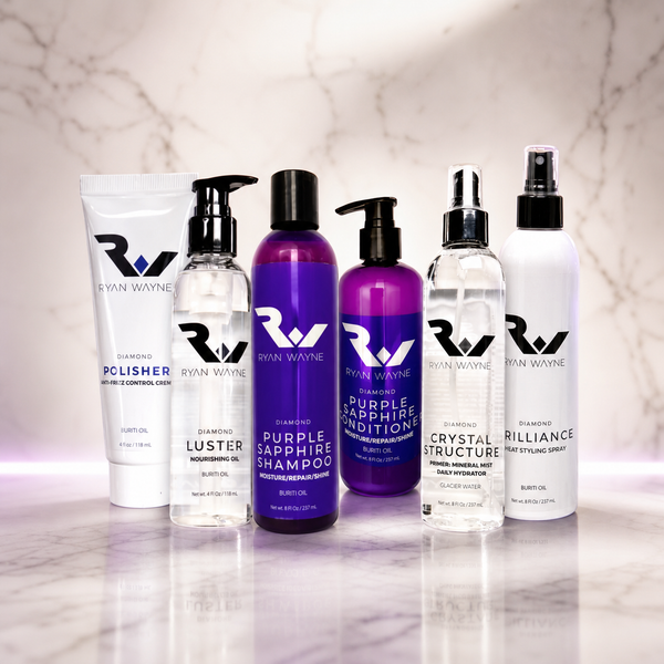 Ryan Wayne Haircare Essentials Kit on white marble