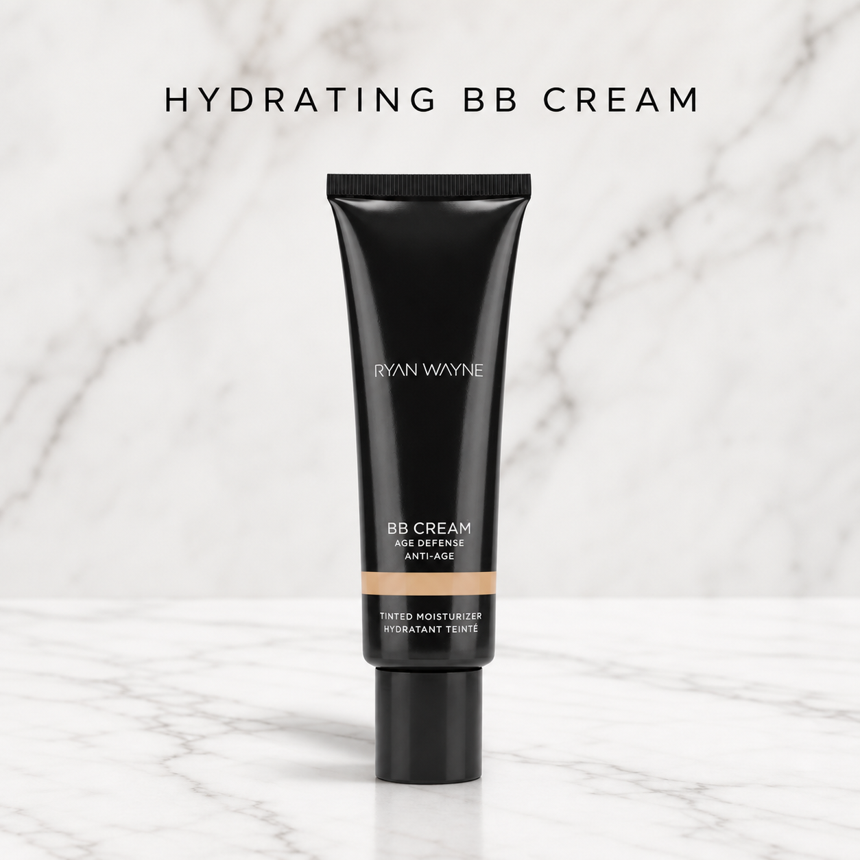 Ryan Wayne Hydrating BB Cream on white marble