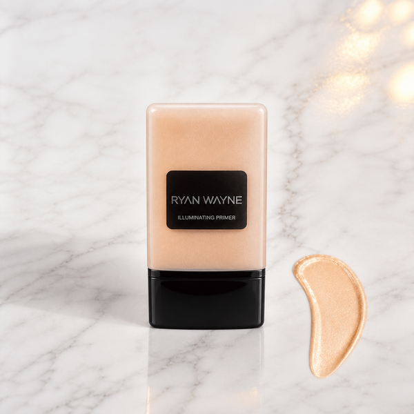 Ryan Wayne Illuminating Foundation Primer in compact rectangular packaging on white marble