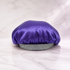 Ryan Wayne purple satin Silk Bling water-resistant shower cap with crystal band